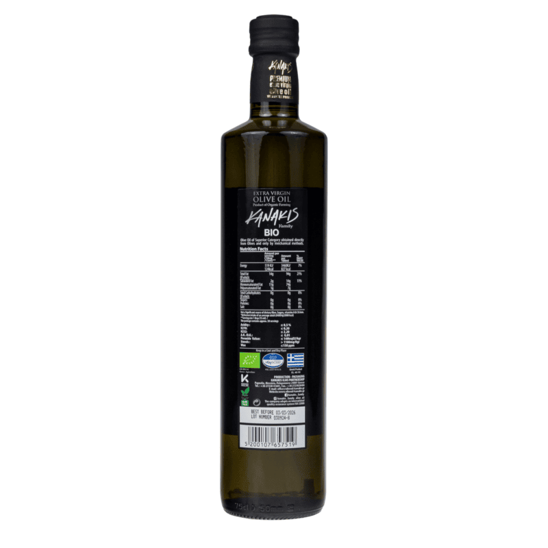 Oliwa z oliwek extra virgin BIO - butelka 0,75l
