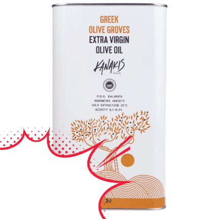 Tradycyjna grecka oliwa z oliwek extra virgin - puszka 3l - OUTLET