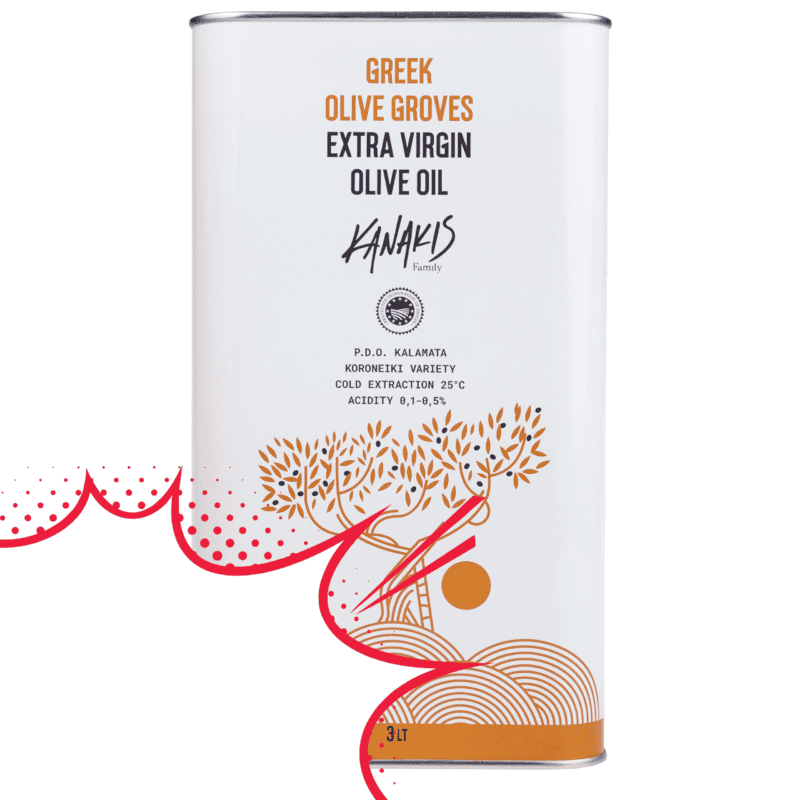 Tradycyjna grecka oliwa z oliwek extra virgin - puszka 3l - OUTLET