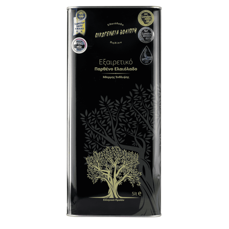 Tradycyjna grecka oliwa z oliwek - puszka 5l - przód