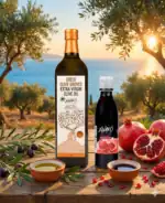 Oliwa z oliwek EV classic 1l GLASS + Krem balsamiczny granat 250 ml - Kanakis - obrazek 2