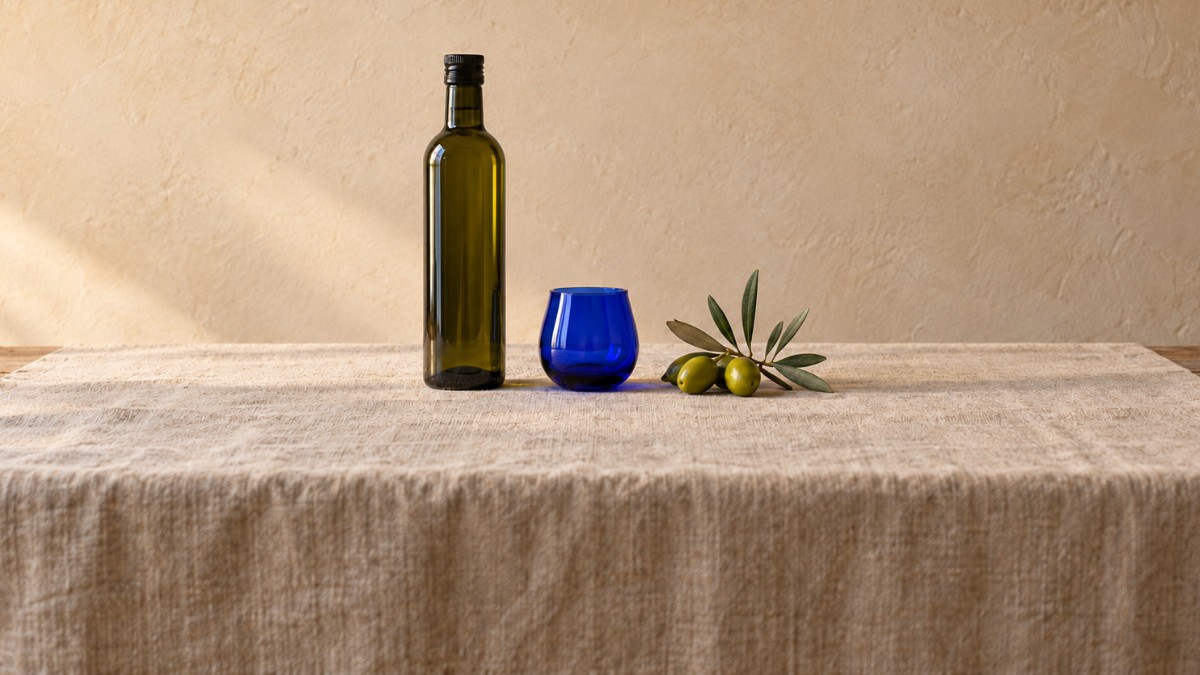 Dobra oliwa z oliwek extra virgin w kieliszku degustacyjnym